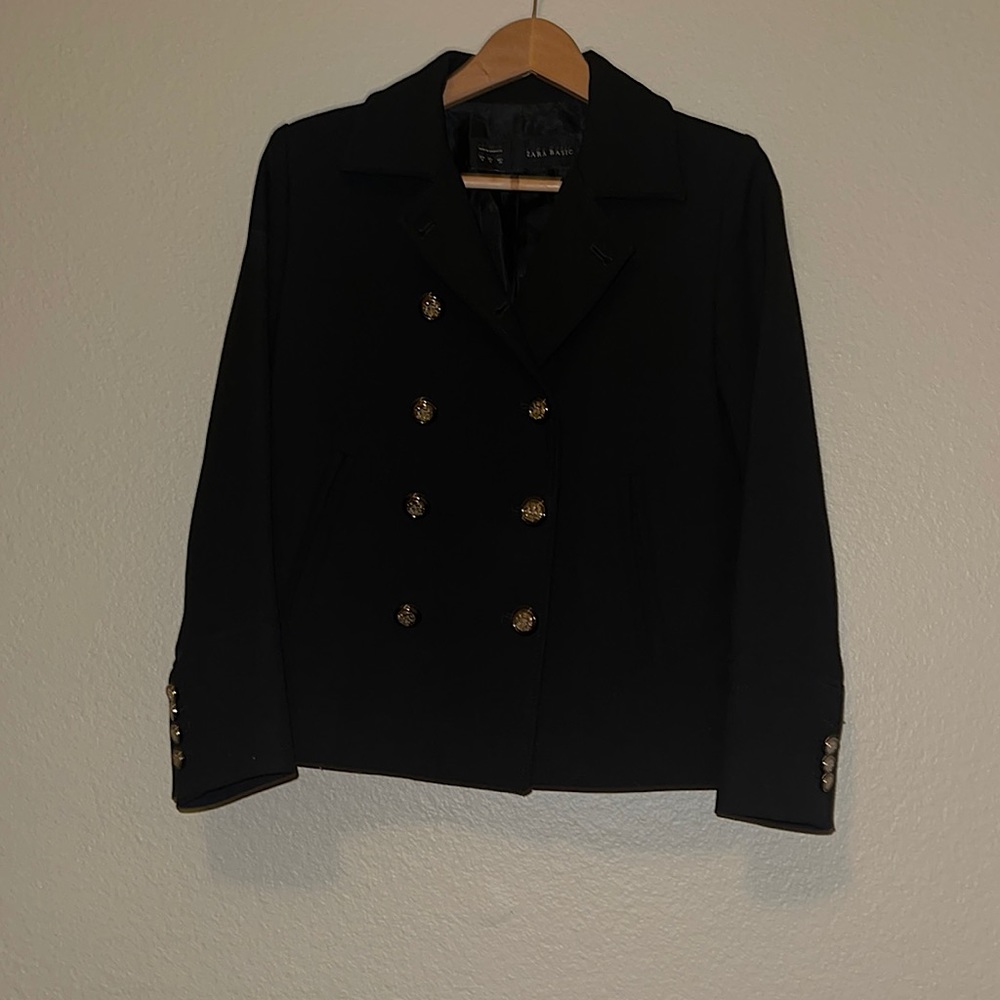Zara Basics Collection- Military double breasted jacket/blazer